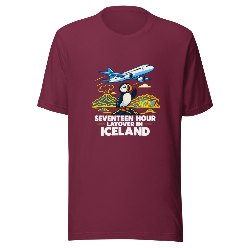 Iceland Layover Meme T-Shirt - Image 6