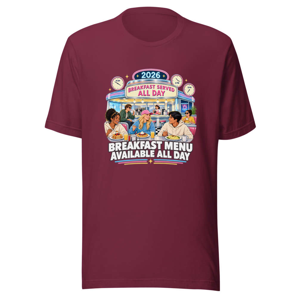 All Day Breakfast Menu 2026 T-Shirt - Image 6