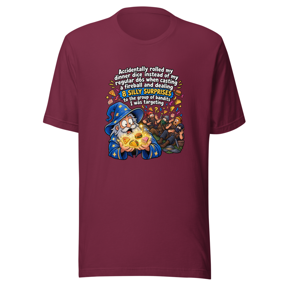 D&D Dice Fail: Fireball Mishap T-Shirt - Image 6