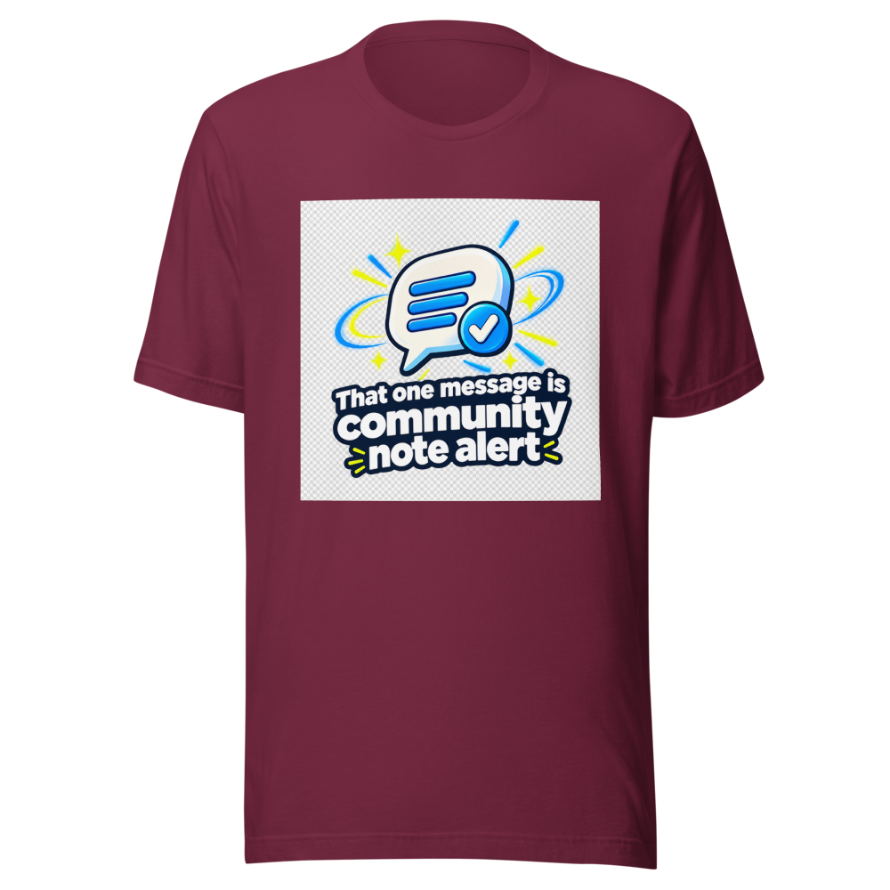 Community Note Alert Meme T-Shirt - Image 6