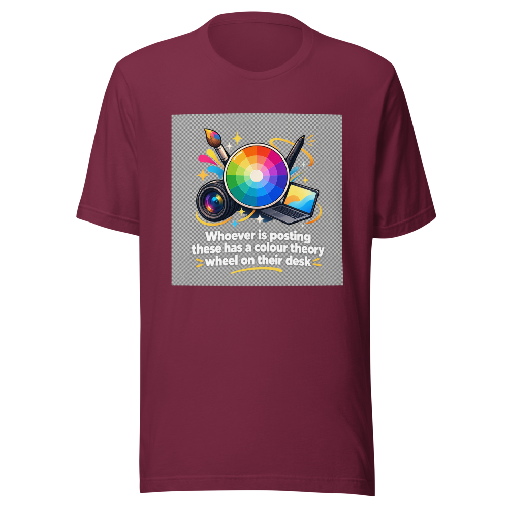 Color Theory Wheel Desk Vibe T-Shirt - Image 5