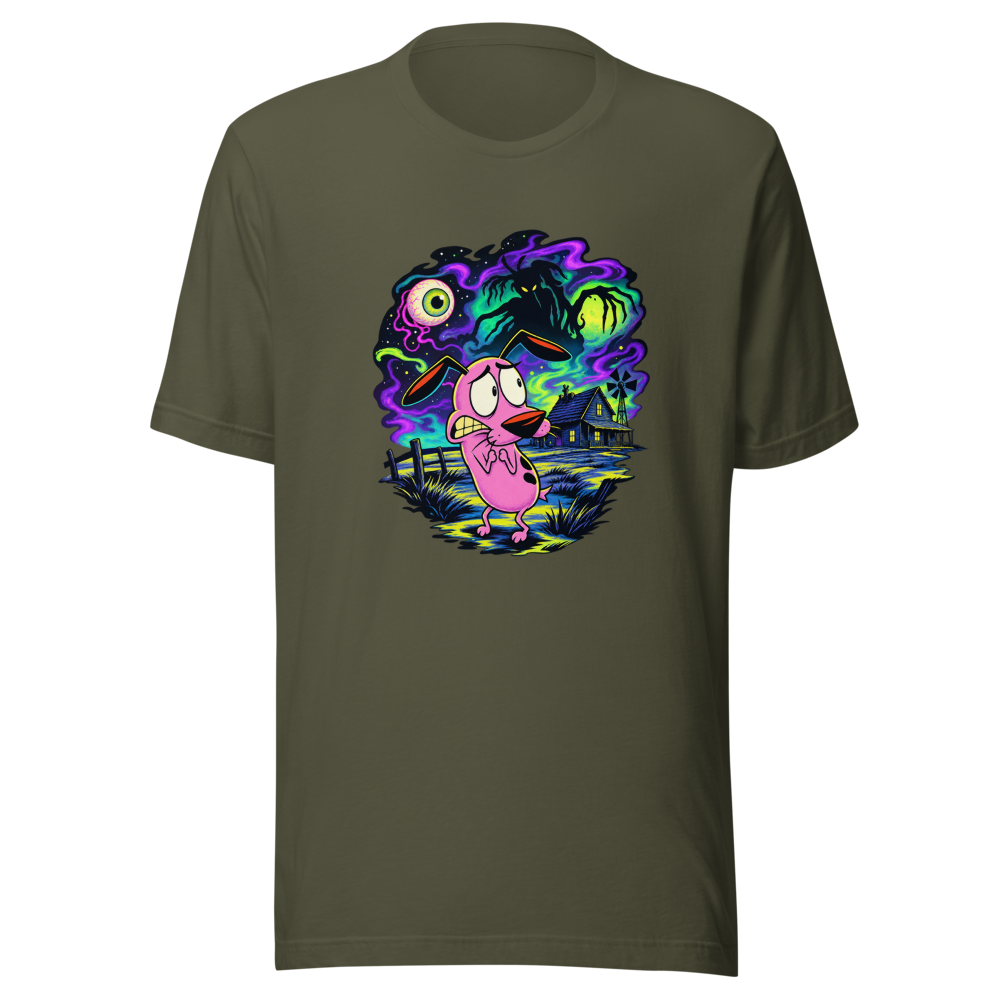 Courage the Cowardly Dog Retro Cartoon T-Shirt - Image 10