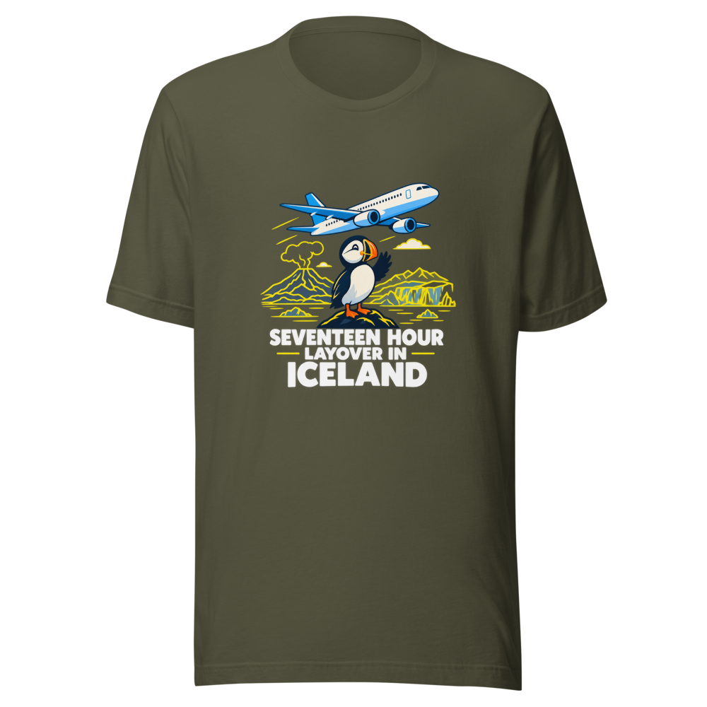 Iceland Layover Meme T-Shirt - Image 10