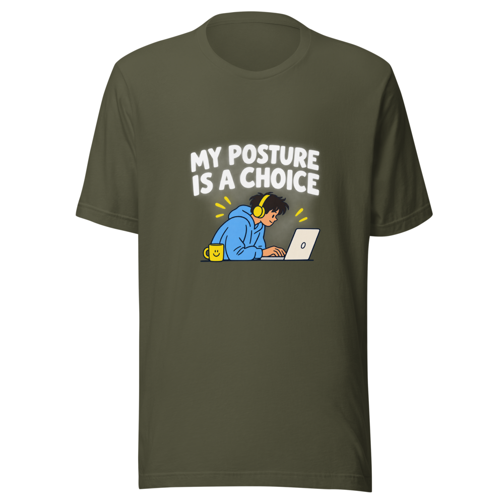 Bad Posture Meme T-Shirt - Funny Comfort Tee - Image 10