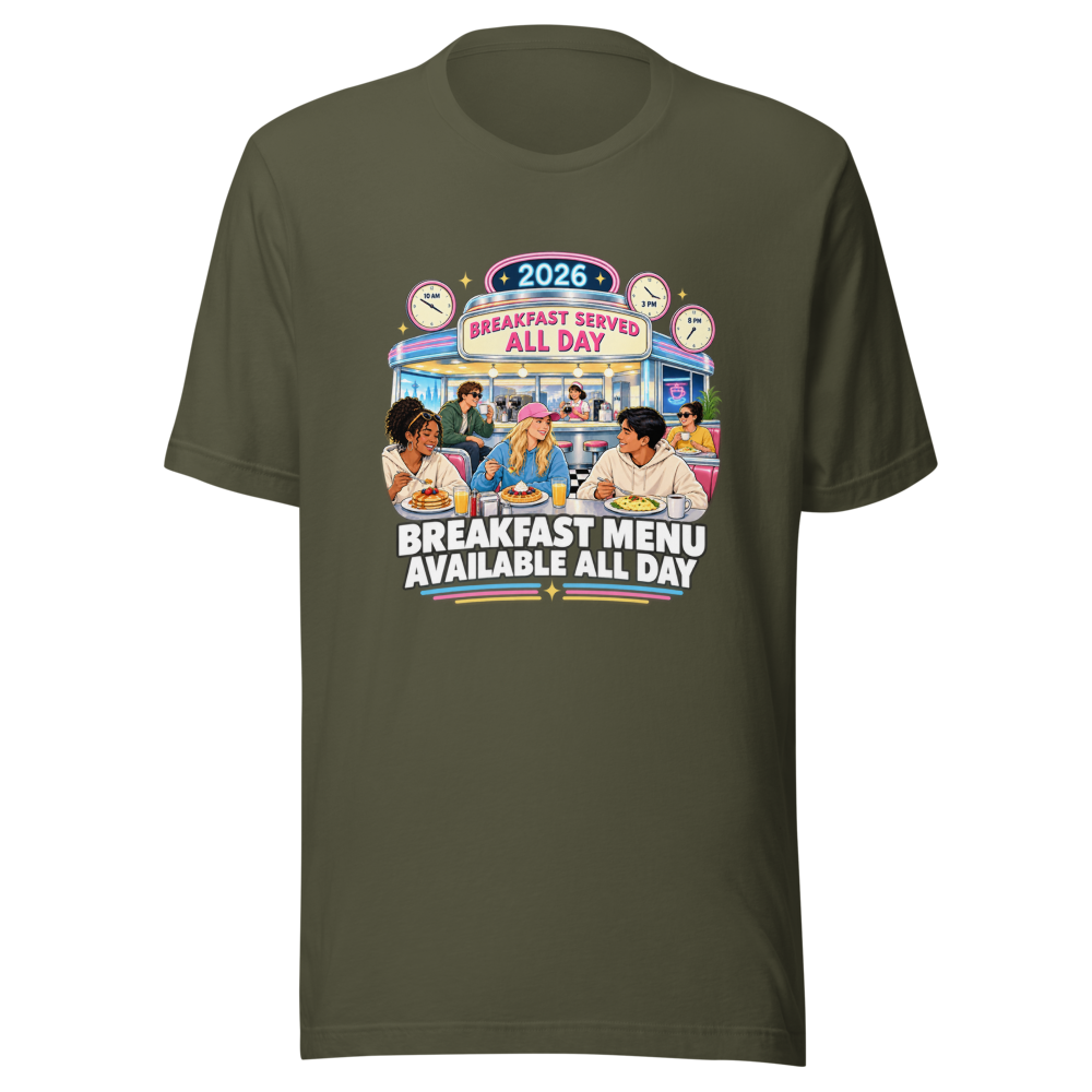 All Day Breakfast Menu 2026 T-Shirt - Image 10