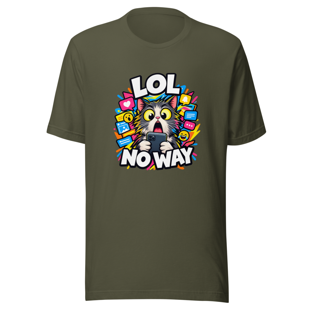 LOL No Way Funny Meme T-Shirt - Image 10