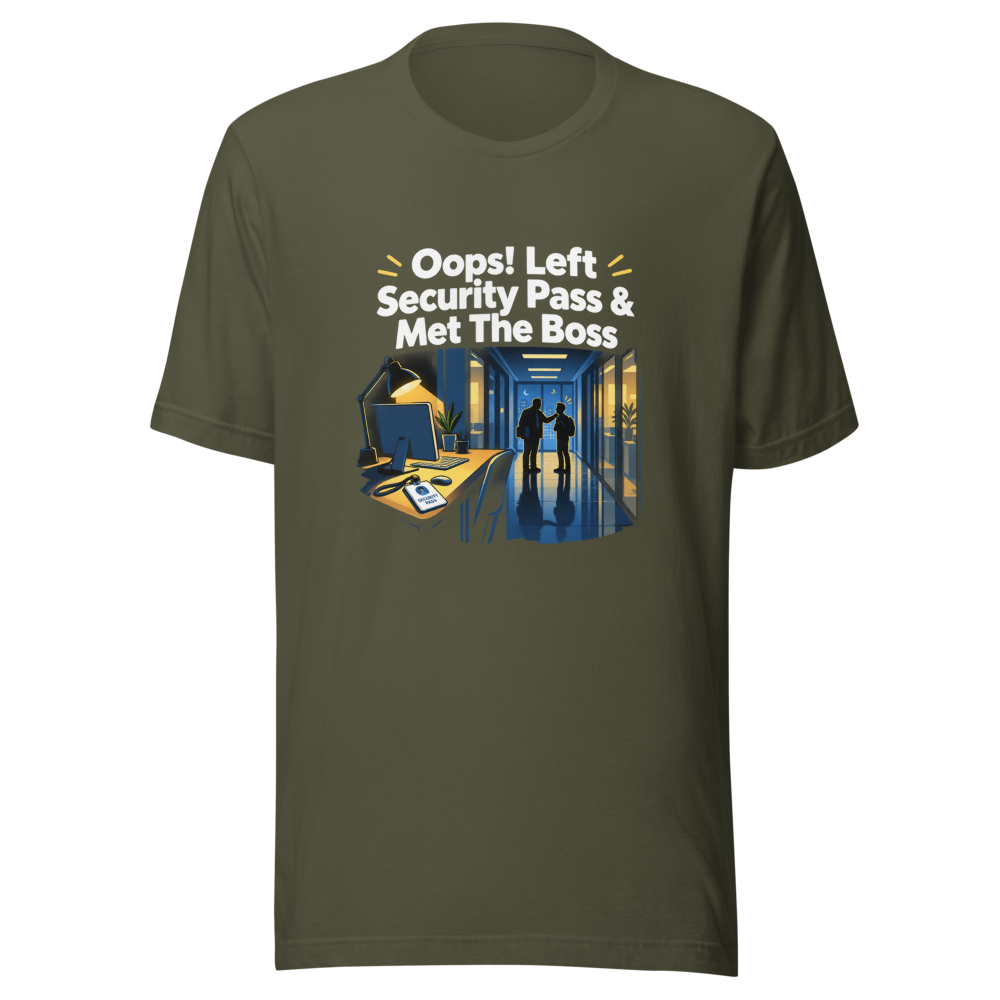 Oops! Left Security Pass & Met The Boss Tee - Image 10