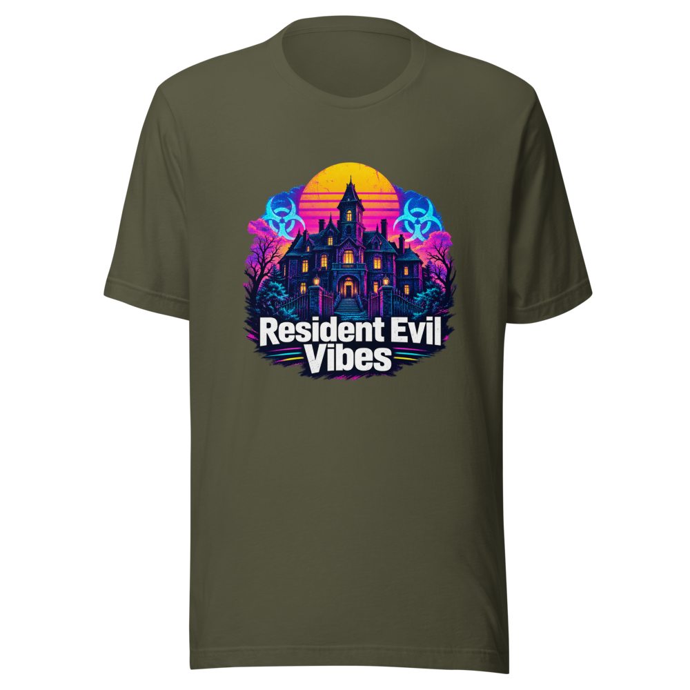 Resident Evil Vibes: Retro Horror Nostalgia Tee - Image 10