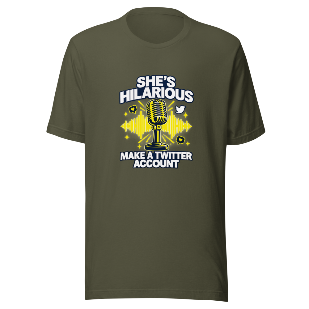 She's Hilarious Twitter Account T-Shirt - Image 10
