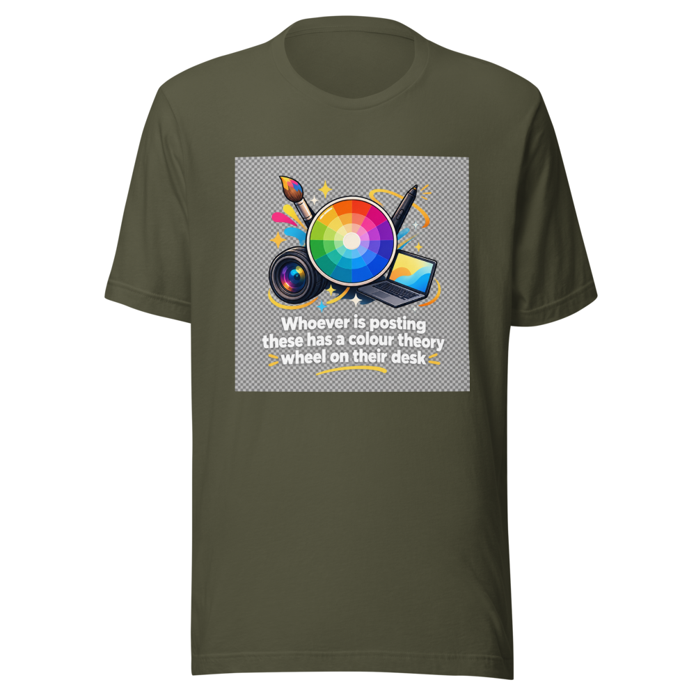 Color Theory Wheel Desk Vibe T-Shirt - Image 9