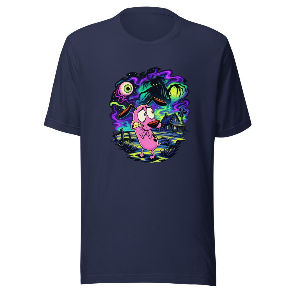 Courage the Cowardly Dog Retro Cartoon T-Shirt - Image 4