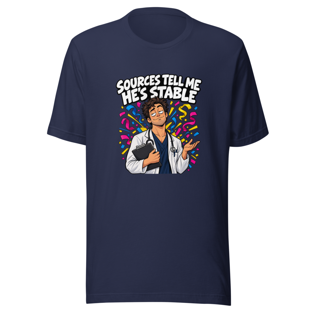 Sources Say He's Stable Funny Meme T-Shirt - Image 4