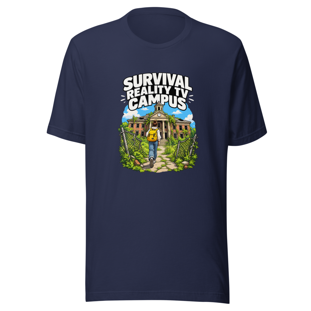 Survival Reality TV Campus T-Shirt - Image 4