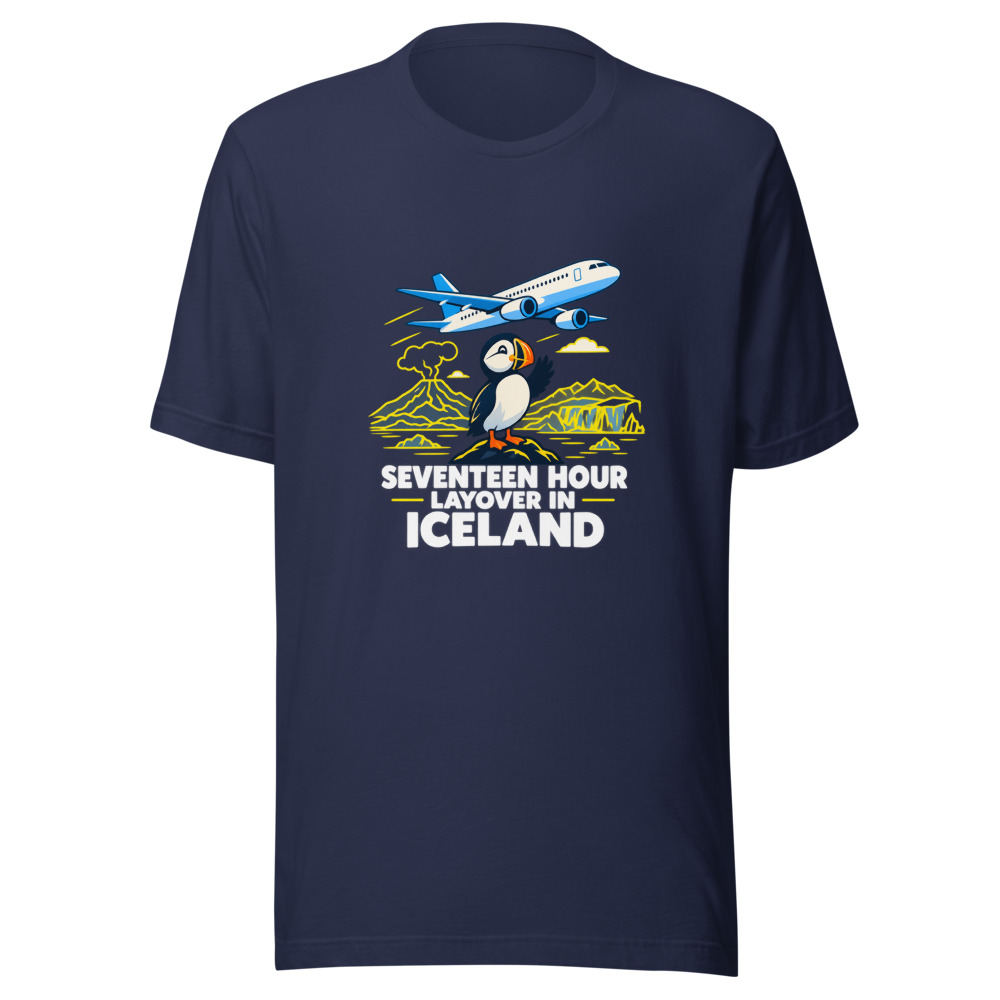 Iceland Layover Meme T-Shirt - Image 4