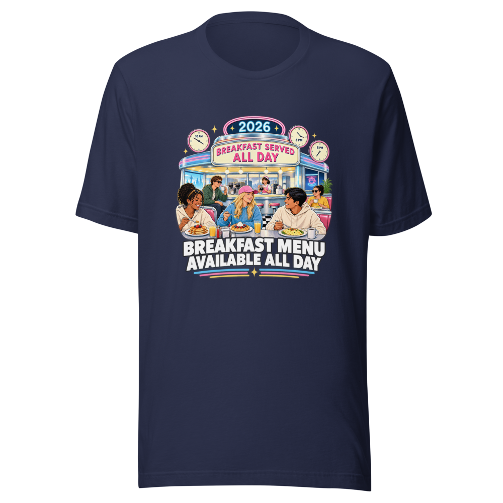 All Day Breakfast Menu 2026 T-Shirt - Image 4