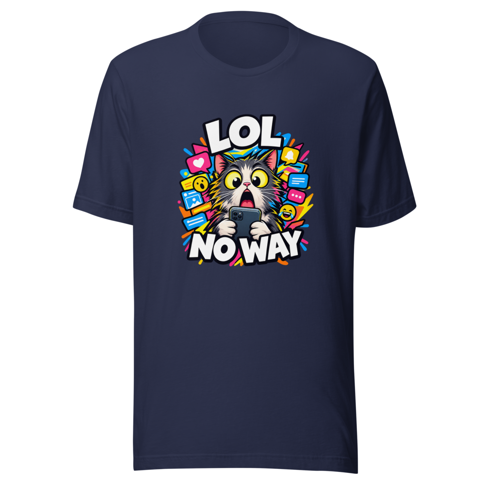 LOL No Way Funny Meme T-Shirt - Image 4