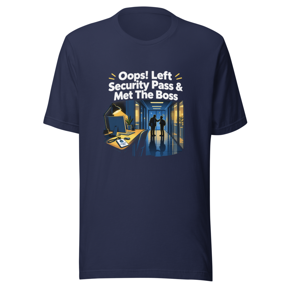 Oops! Left Security Pass & Met The Boss Tee - Image 4