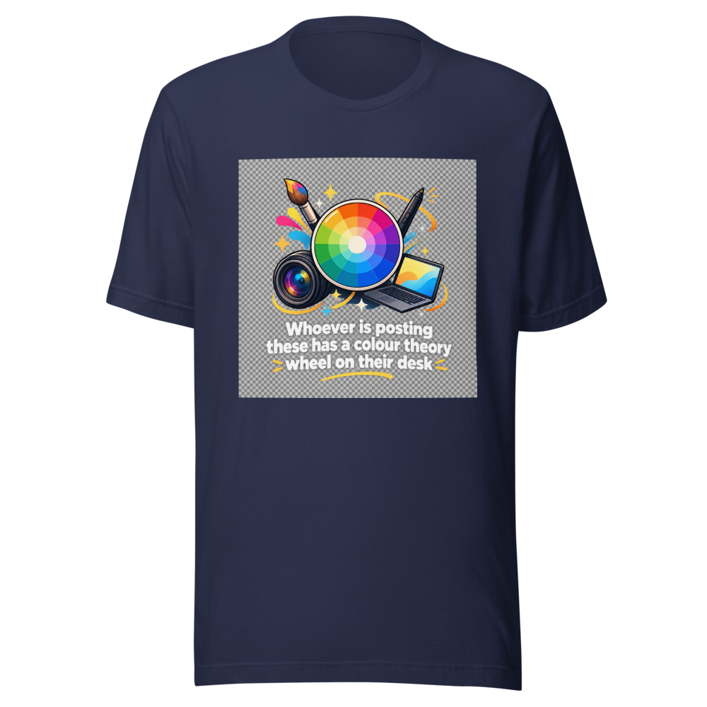 Color Theory Wheel Desk Vibe T-Shirt - Image 3