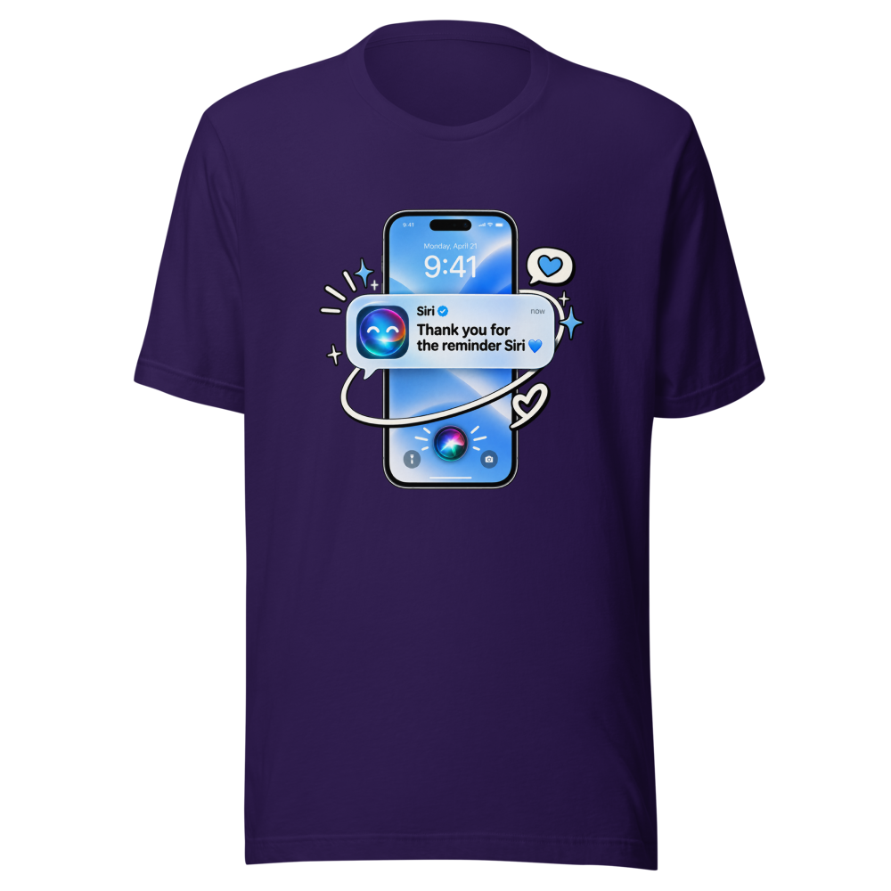 Siri Reminder Viral Meme T-Shirt - Image 3