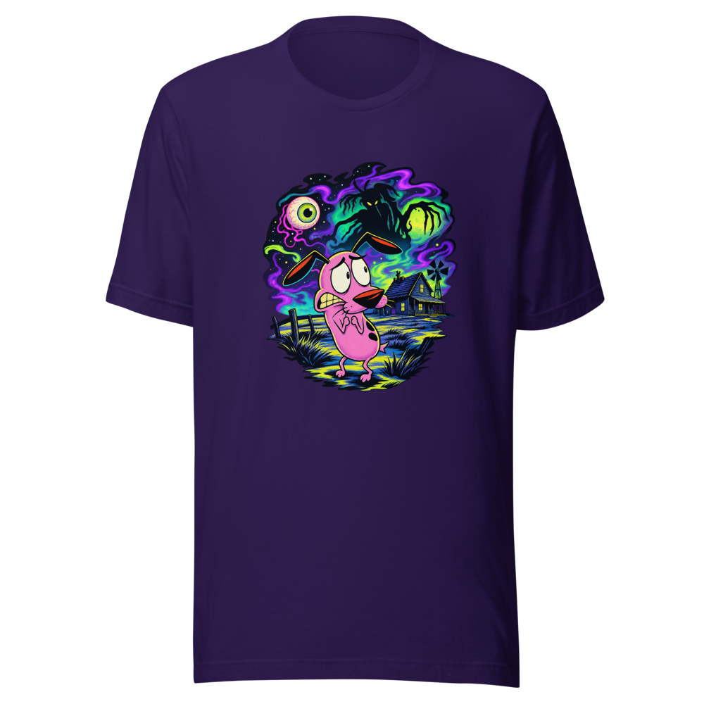 Courage the Cowardly Dog Retro Cartoon T-Shirt - Image 3