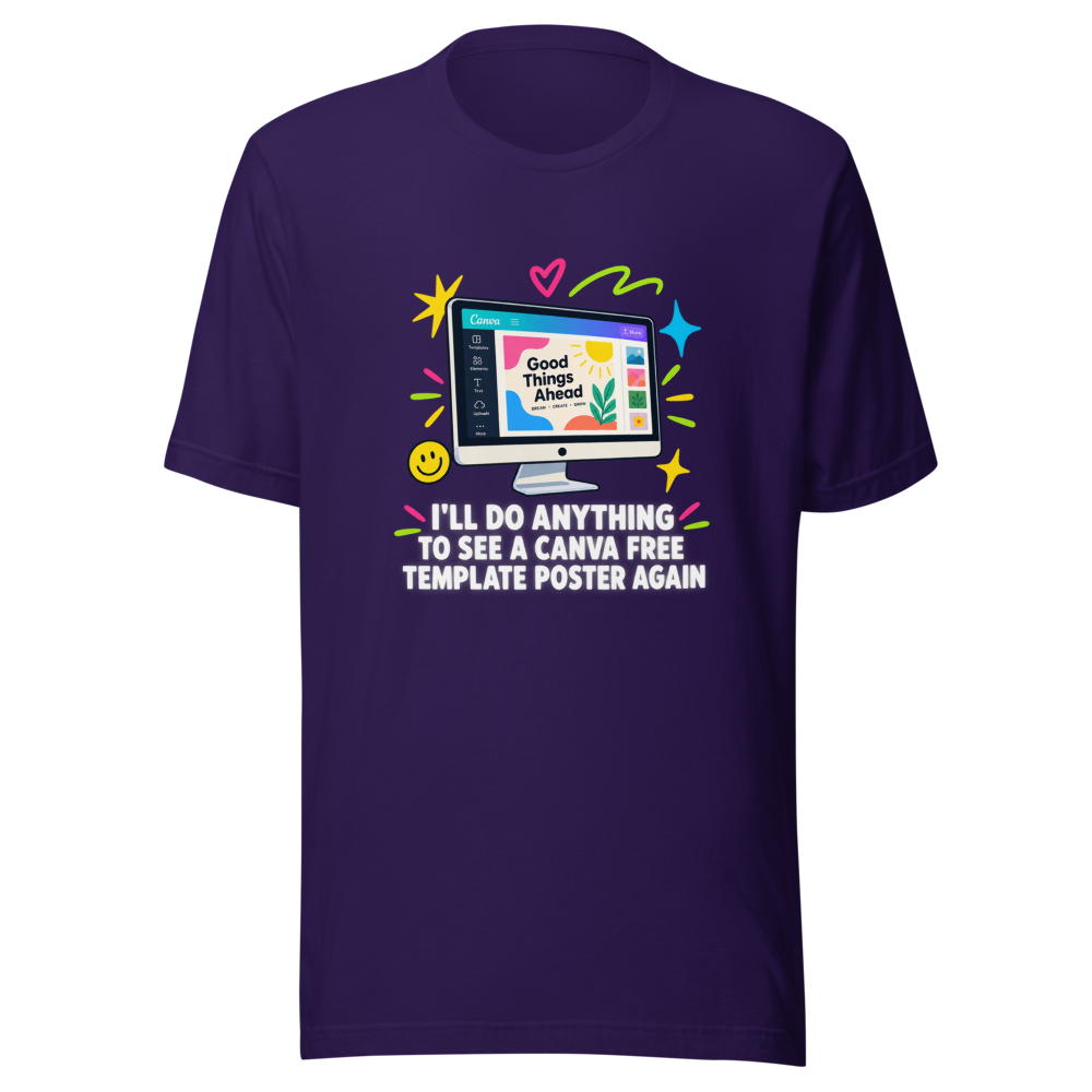 Canva Free Template Poster Vibes Tee - Image 3