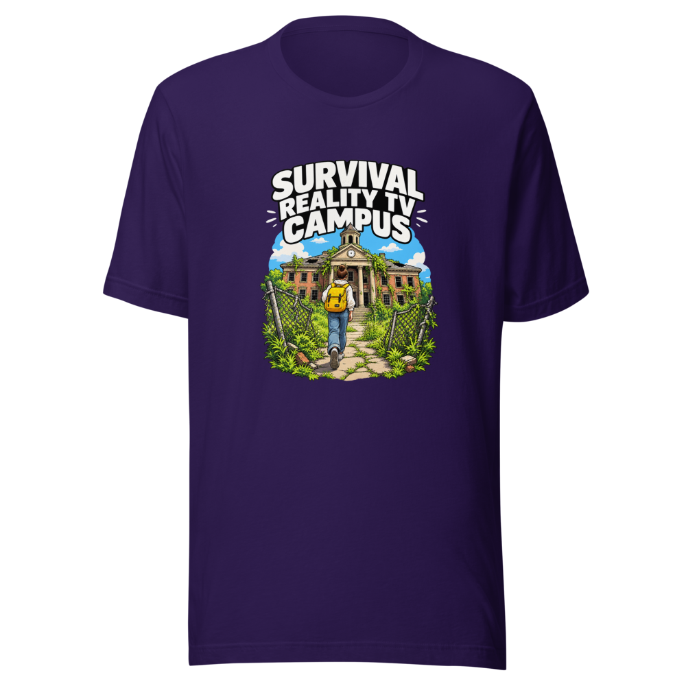 Survival Reality TV Campus T-Shirt - Image 3