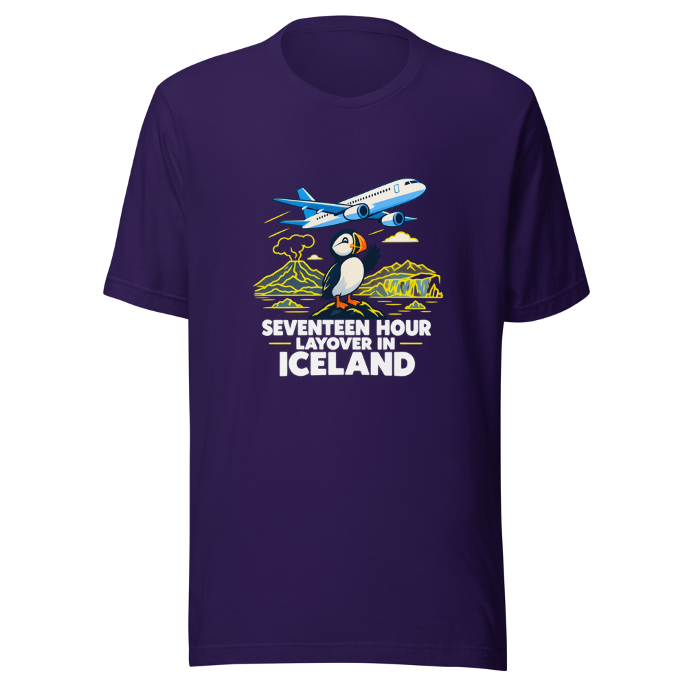 Iceland Layover Meme T-Shirt - Image 3