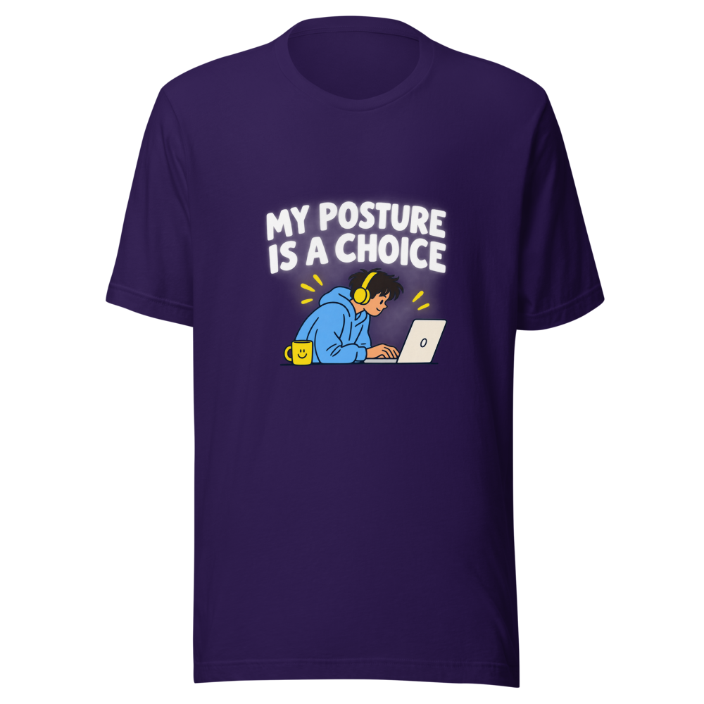 Bad Posture Meme T-Shirt - Funny Comfort Tee - Image 3