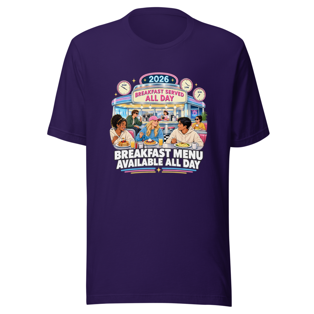All Day Breakfast Menu 2026 T-Shirt - Image 3