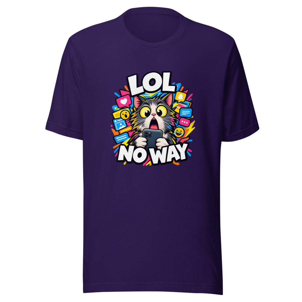 LOL No Way Funny Meme T-Shirt - Image 3