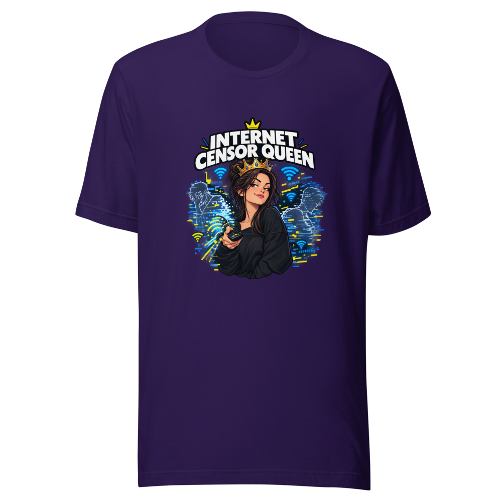 Internet Censor Queen Husband T-Shirt - Image 3