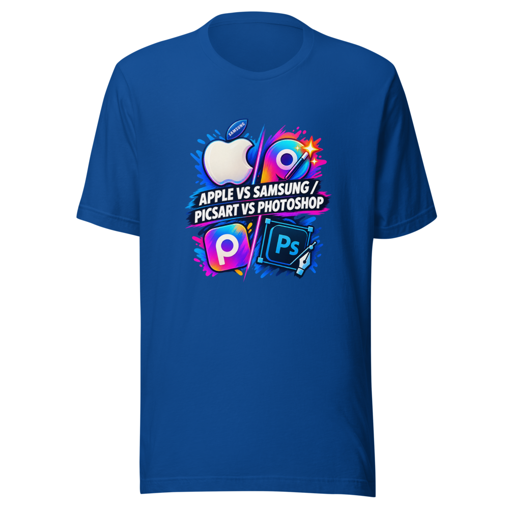 Apple vs Samsung, Picsart vs Photoshop Tee - Image 8