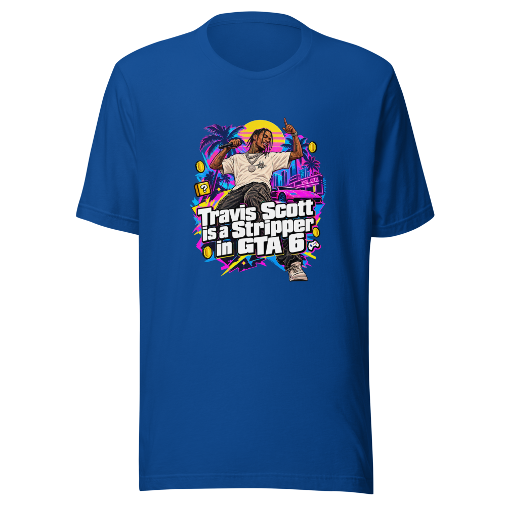 Travis Scott GTA 6 Stripper Meme T-Shirt - Image 8