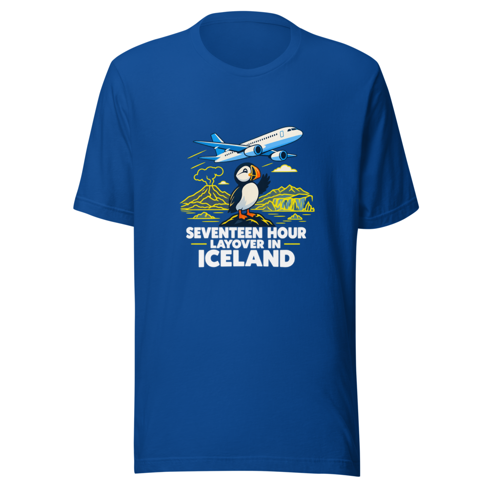 Iceland Layover Meme T-Shirt - Image 8
