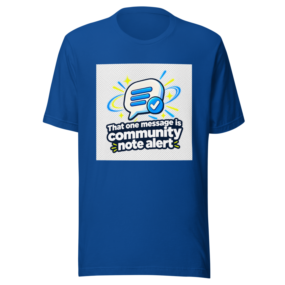 Community Note Alert Meme T-Shirt - Image 8