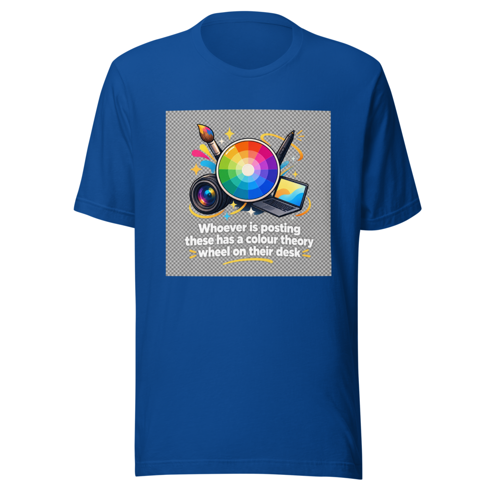 Color Theory Wheel Desk Vibe T-Shirt - Image 7
