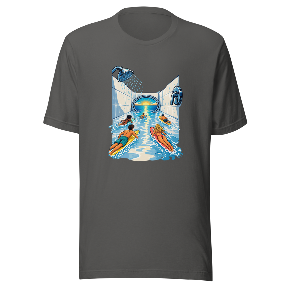 Surfer Shower Floor Vibe T-Shirt - Image 11