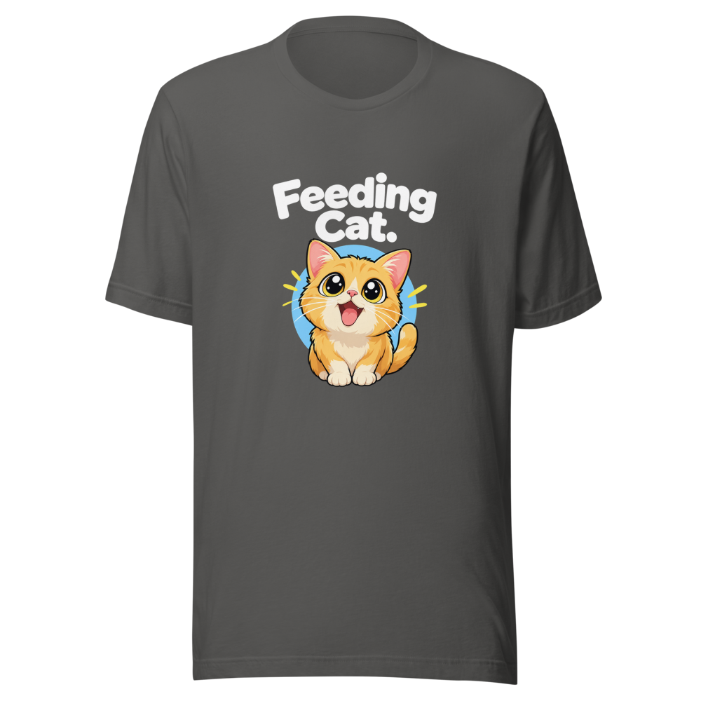 Feeding Cat Viral Meme T-Shirt - Image 11