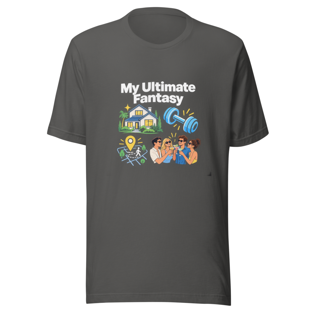 Dream Life Goals Themed Dinner Party T-Shirt - Image 11