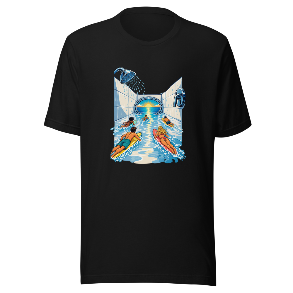 Surfer Shower Floor Vibe T-Shirt - Image 2