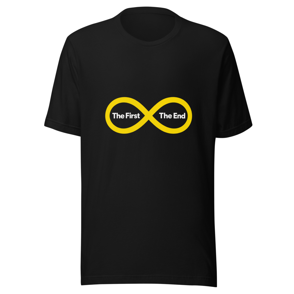 The First. The End. Minimalist Infinity Symbol Tee - Image 2