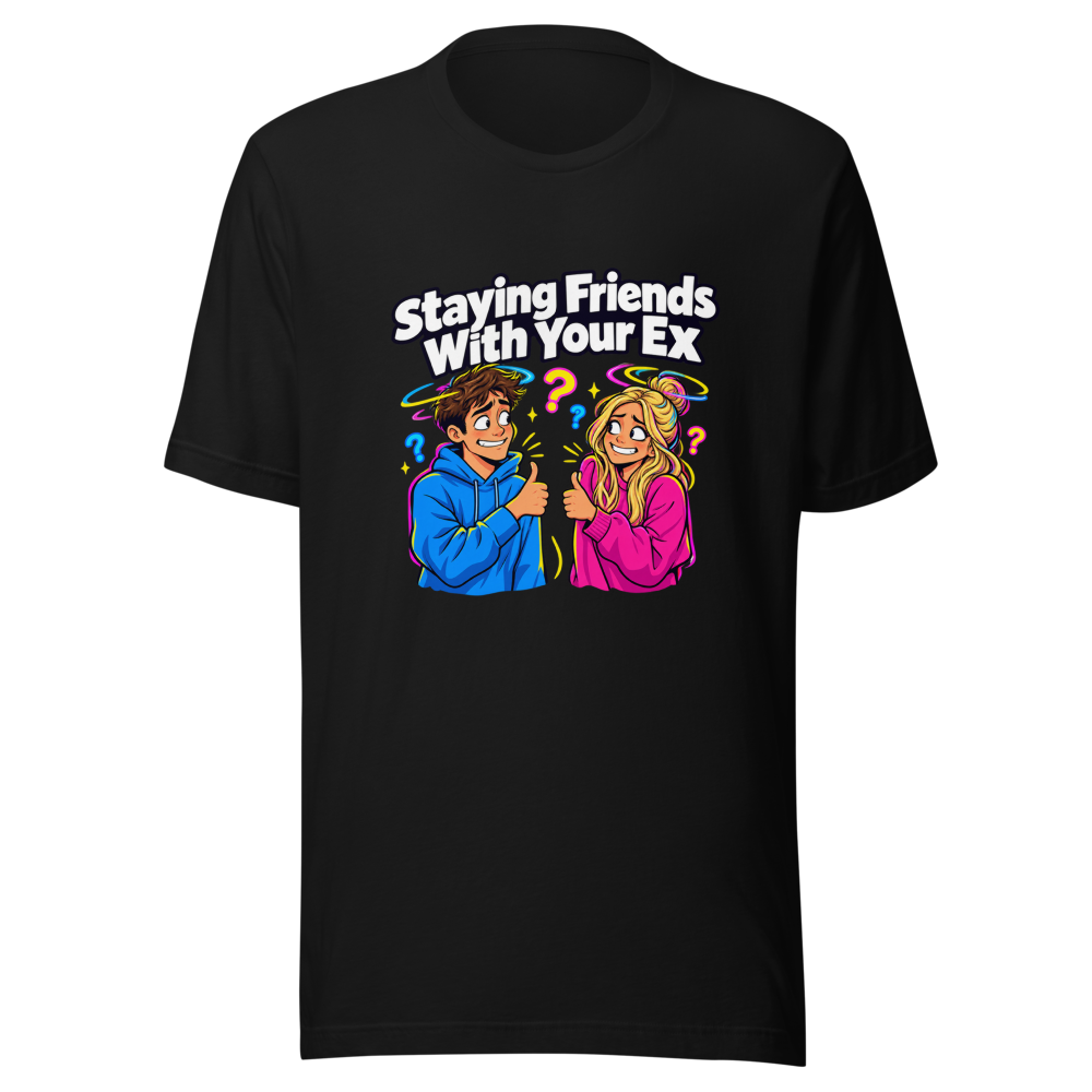 Funny Ex Friends Meme T-Shirt - Image 2