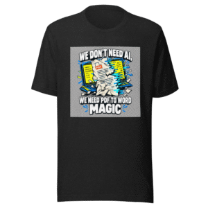 PDF to Word Doc Conversion Humor T-Shirt