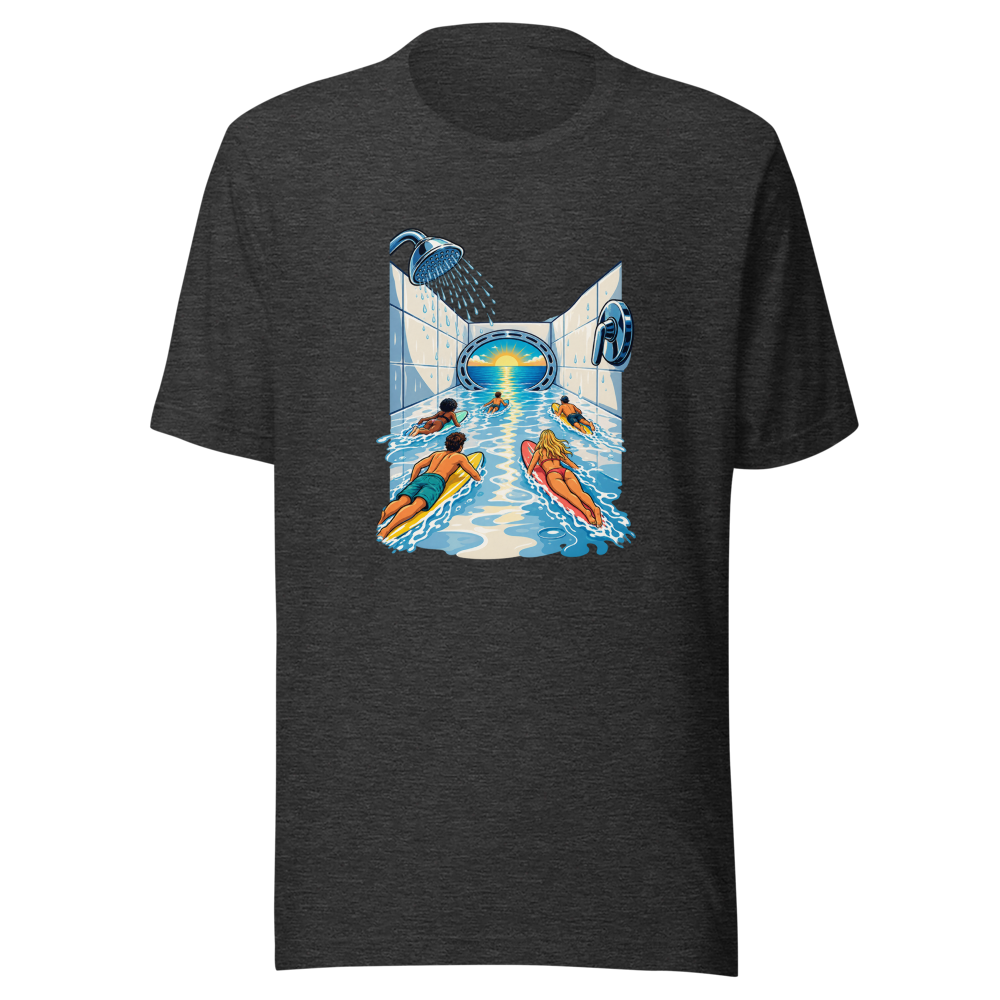 Surfer Shower Floor Vibe T-Shirt - Image 9