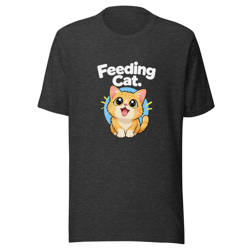 Feeding Cat Viral Meme T-Shirt - Image 9
