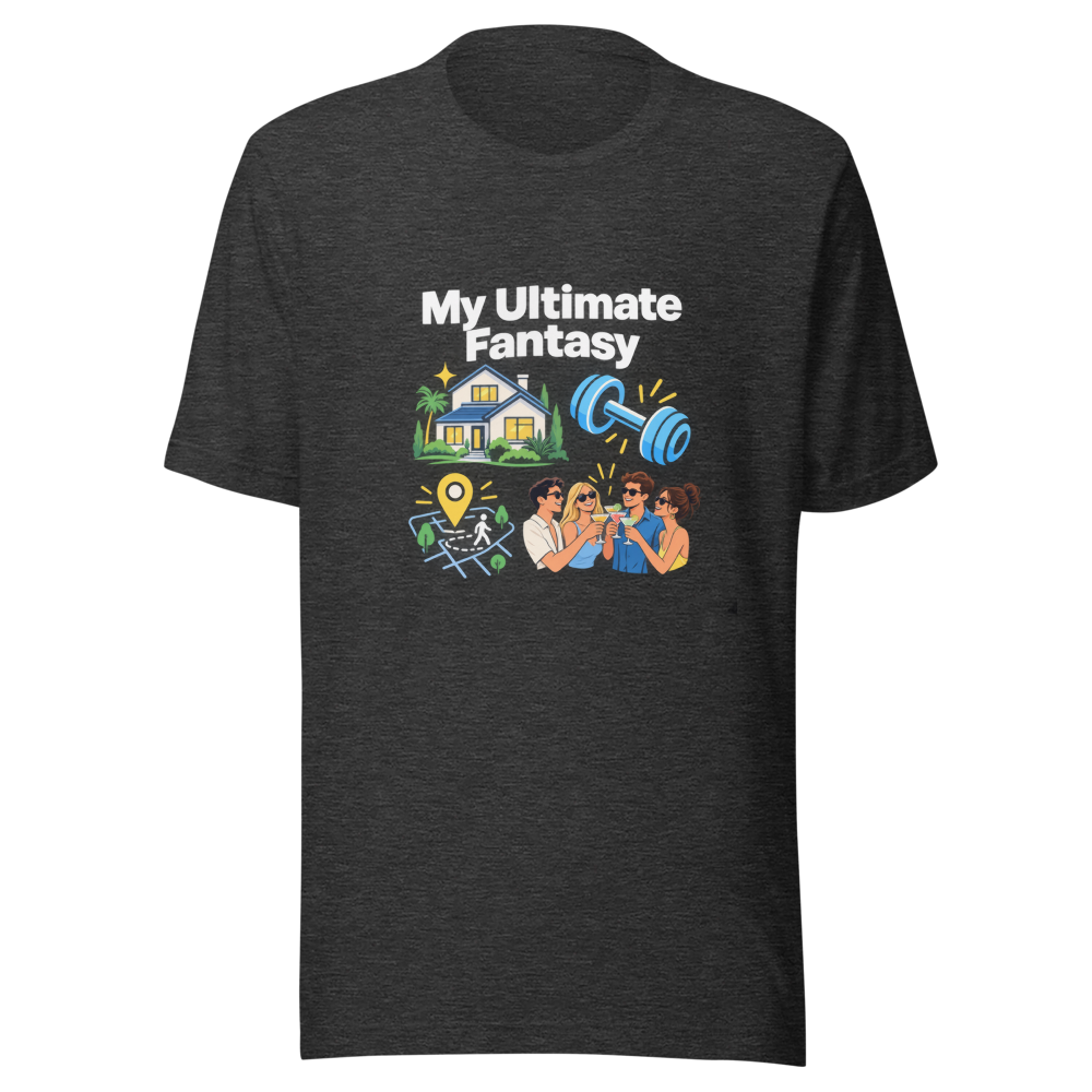 Dream Life Goals Themed Dinner Party T-Shirt - Image 9