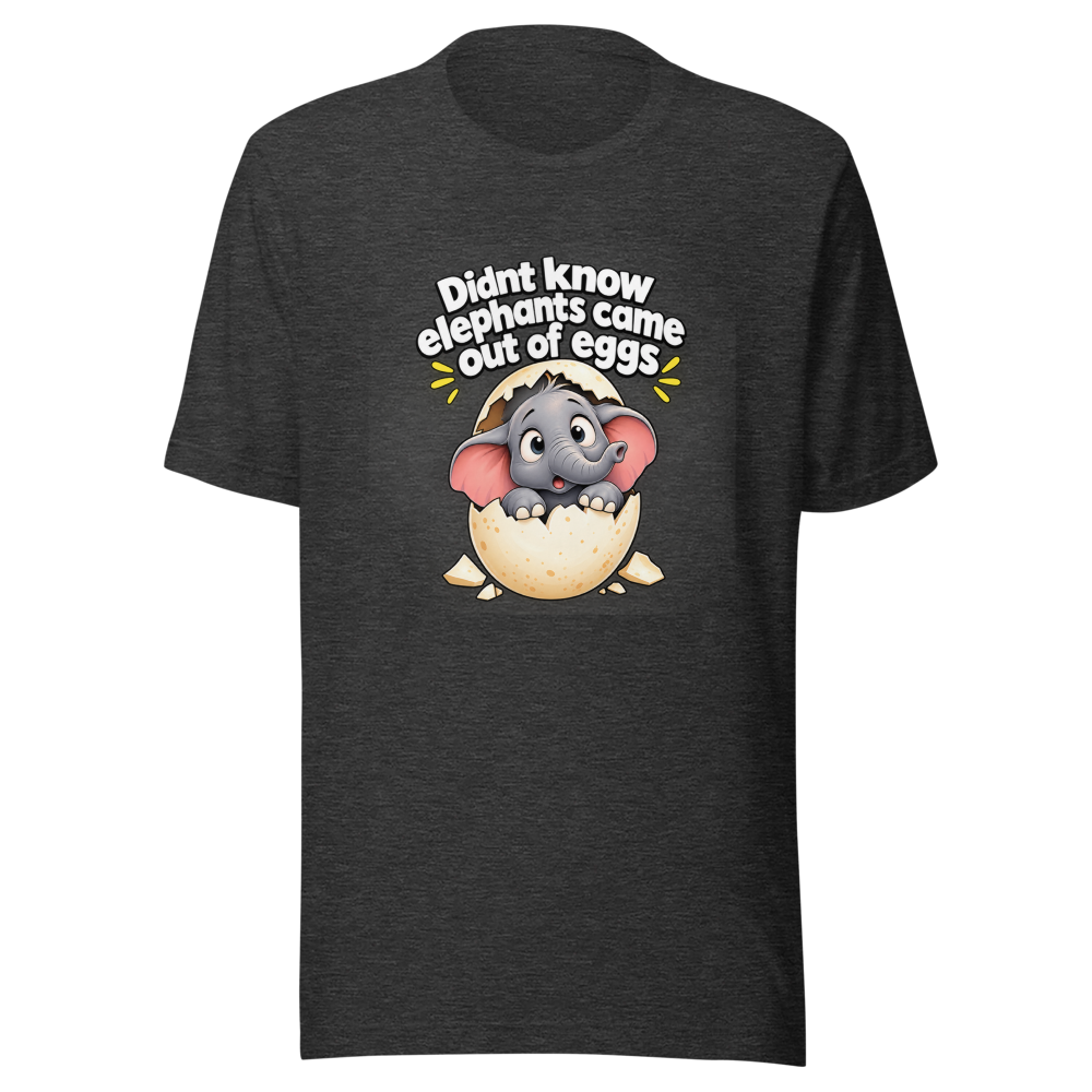Funny Elephant Egg Meme T-Shirt - Image 9