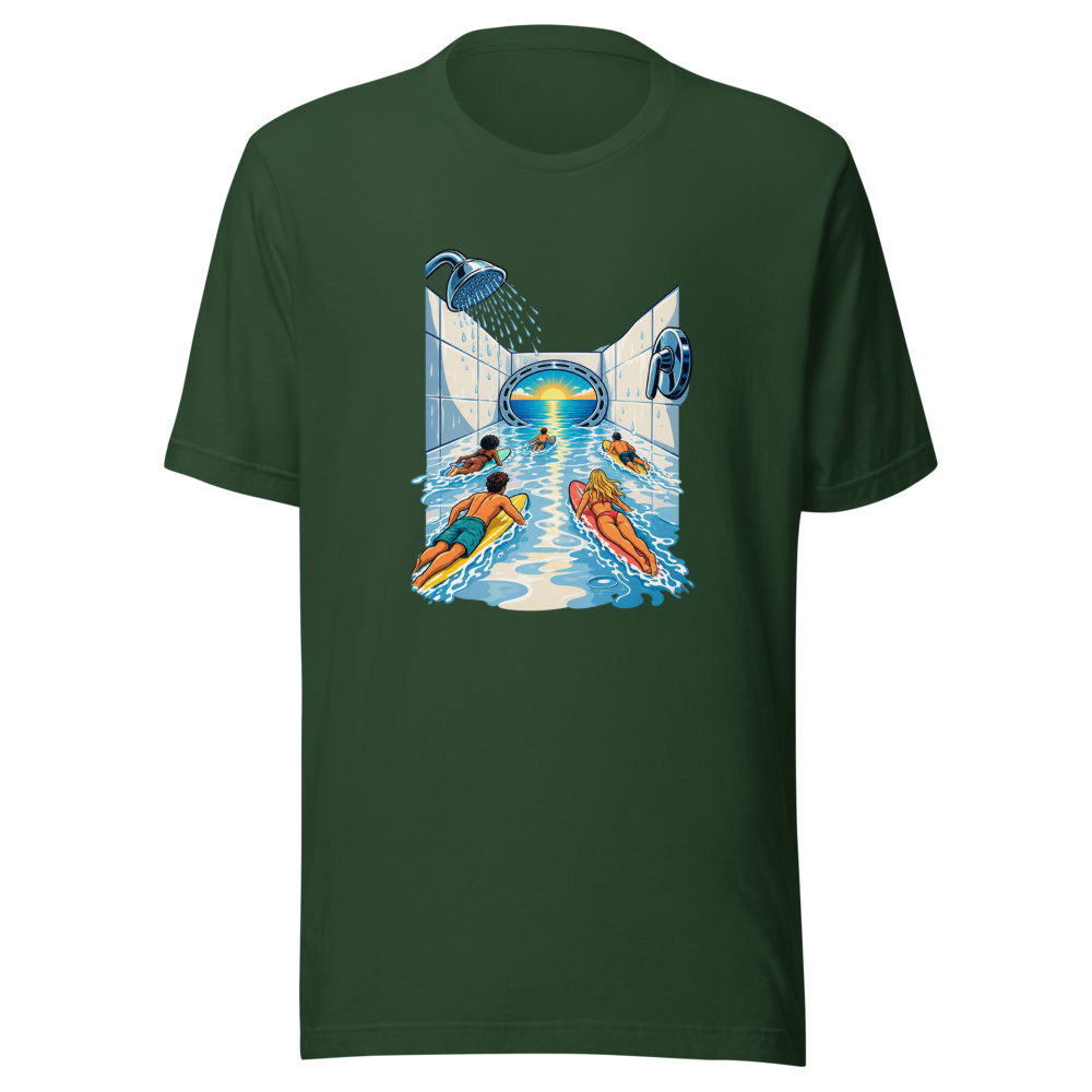 Surfer Shower Floor Vibe T-Shirt - Image 7