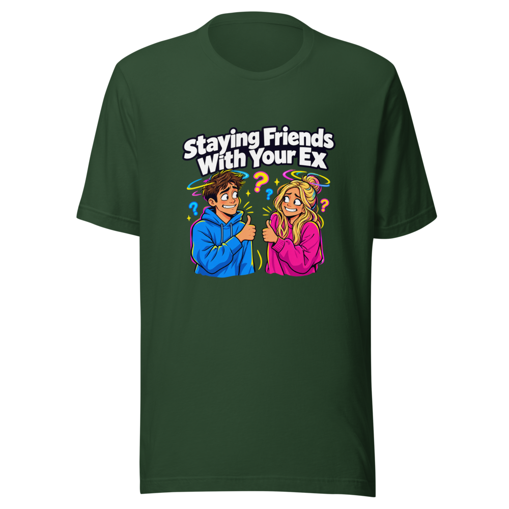 Funny Ex Friends Meme T-Shirt - Image 7