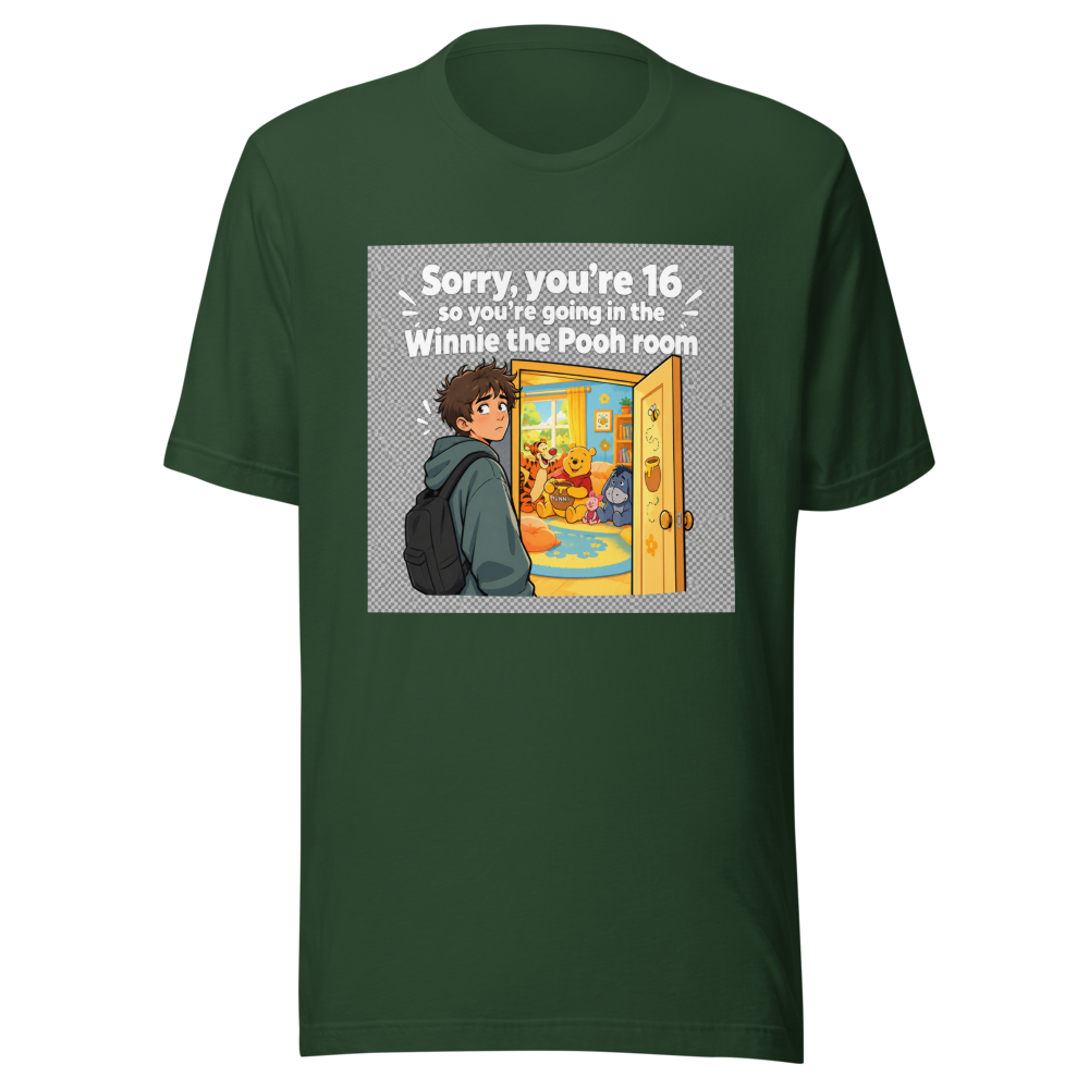 Winnie the Pooh Room Viral Tweet T-Shirt - Image 7